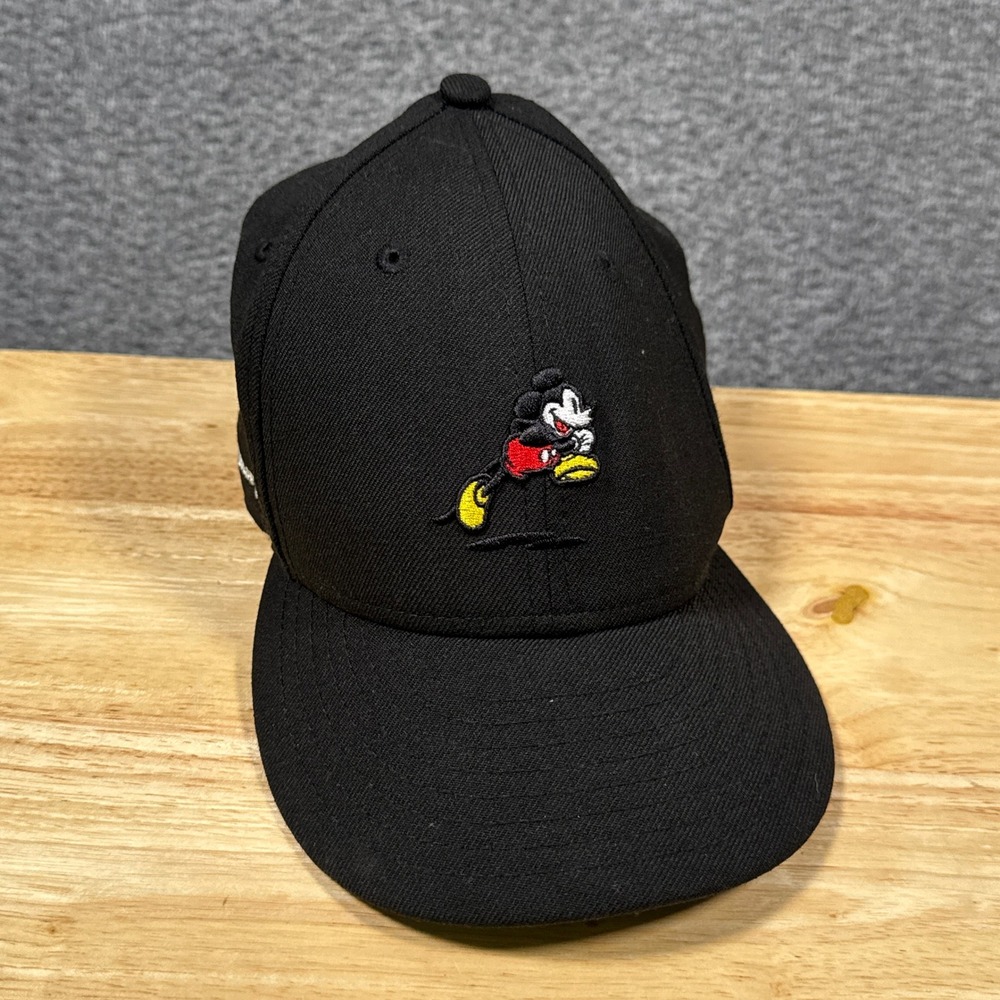 Kith x Disney Mickey Mouse New Era 59FIFTY Fitted Hat 7 1/4 Black Wool Cap